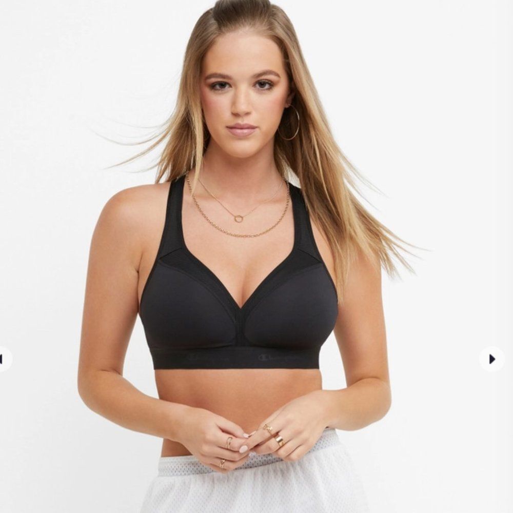 Champion Curvy Sports Bra s small black